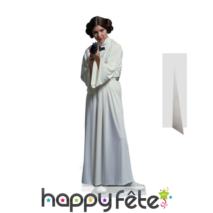 Silhouette de la princesse Leia en robe blanche