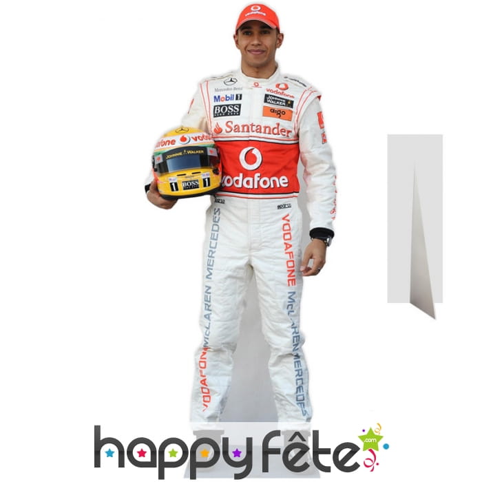 Silhouette de Lewis hamilton en carton
