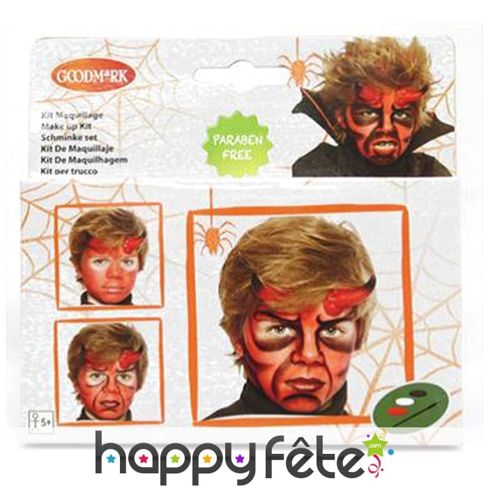 Set de maquillage de diable à l'eau pour enfant