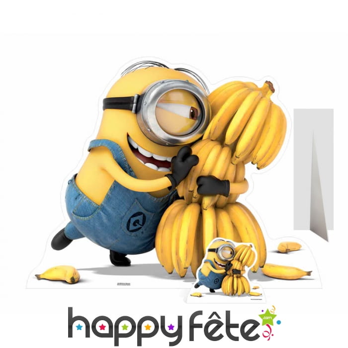 Silhouette de Minons avec régime de bananes