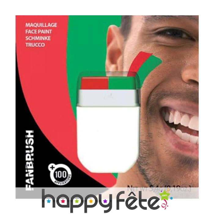 Stick de maquillage vert et rouge