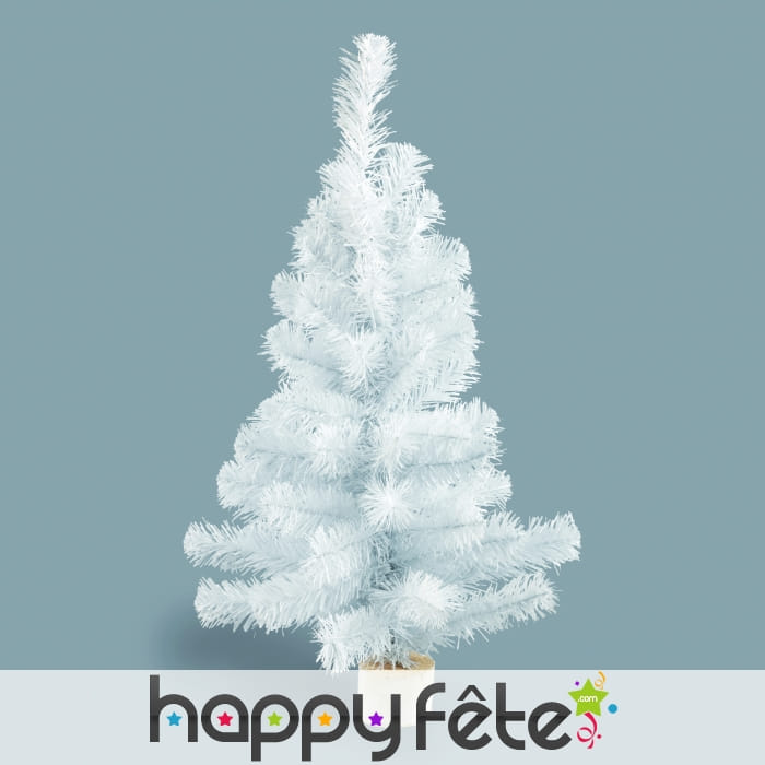 Sapin de Noël blanc irisé de 90cm