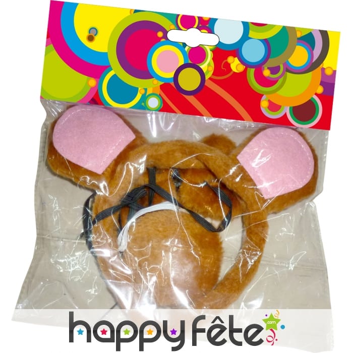 Set d'ours brun. Queue, serre tète et noeud