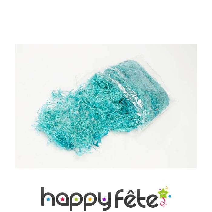 Sachet de paille turquoise