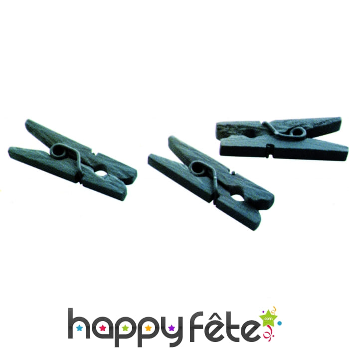 Sachet de pinces à linges argentées