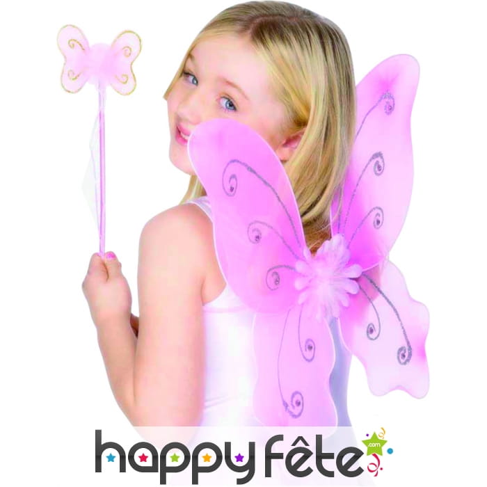 Set de papillon rose pour enfant