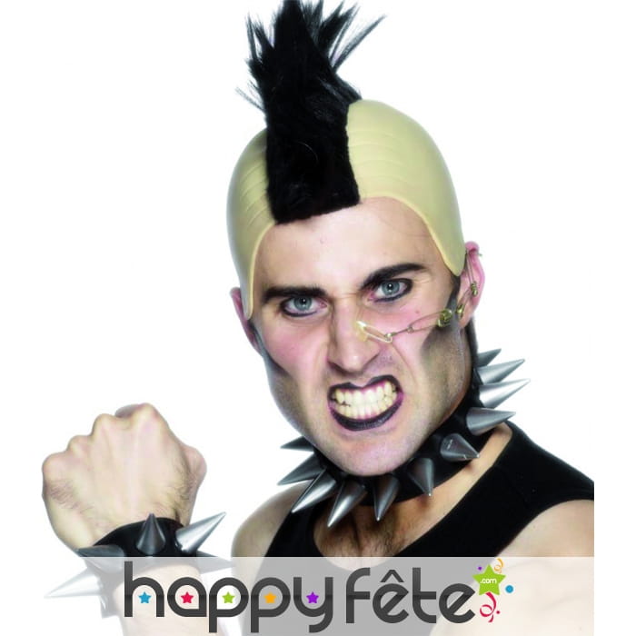 Set de punk. Collier et bracelet en piques