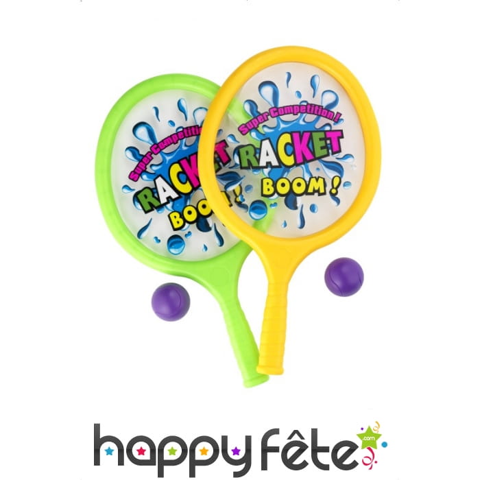 Set de raquettes et balles attachées