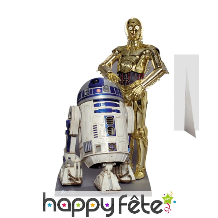Silhouette de R2-D2 et C3-po en carton plat