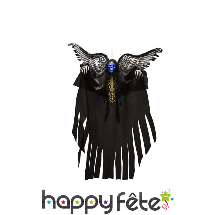 Suspension de squelette ailés lumineux 120cm
