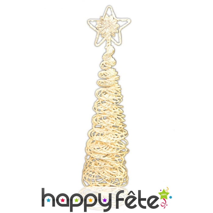 Sapin de table doré et moderne de 27cm