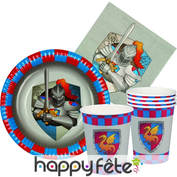 Set de table chevaliers et dragons.