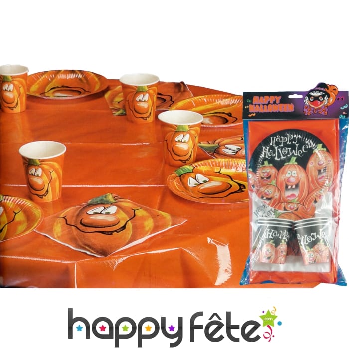 Set de table halloween citrouille