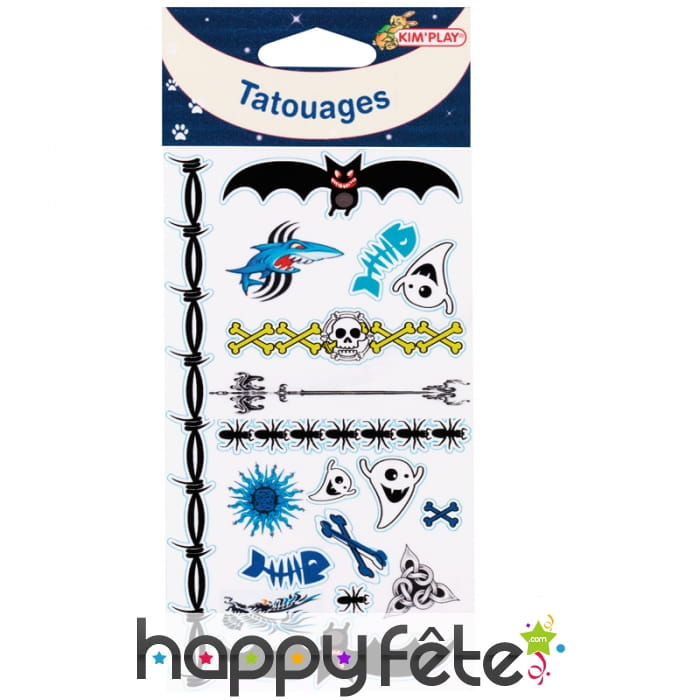Set de tatouages éphémères pour garçon