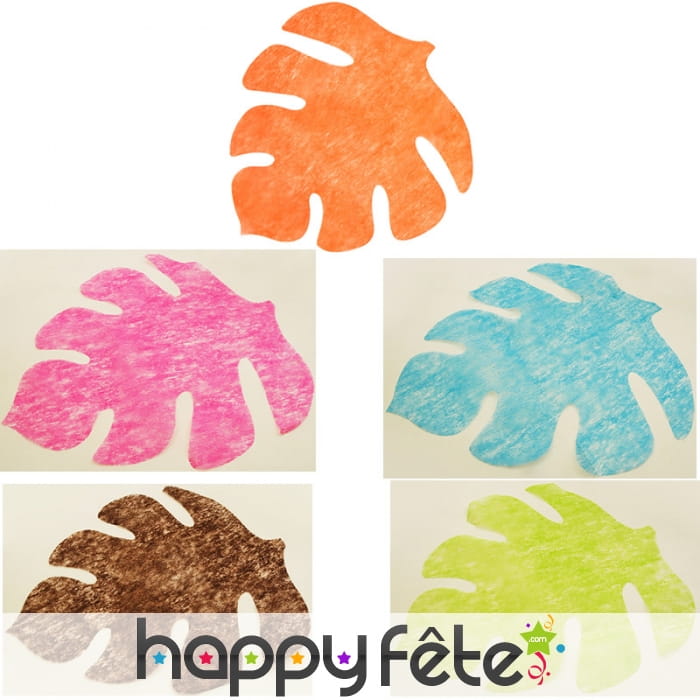 Sets de table en forme de feuille