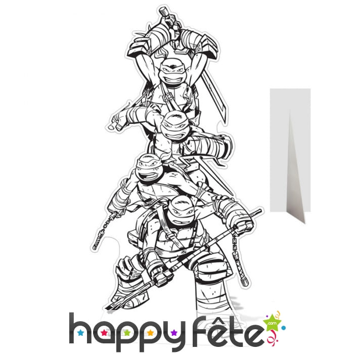 Silhouette des Tortues Ninja à colorier