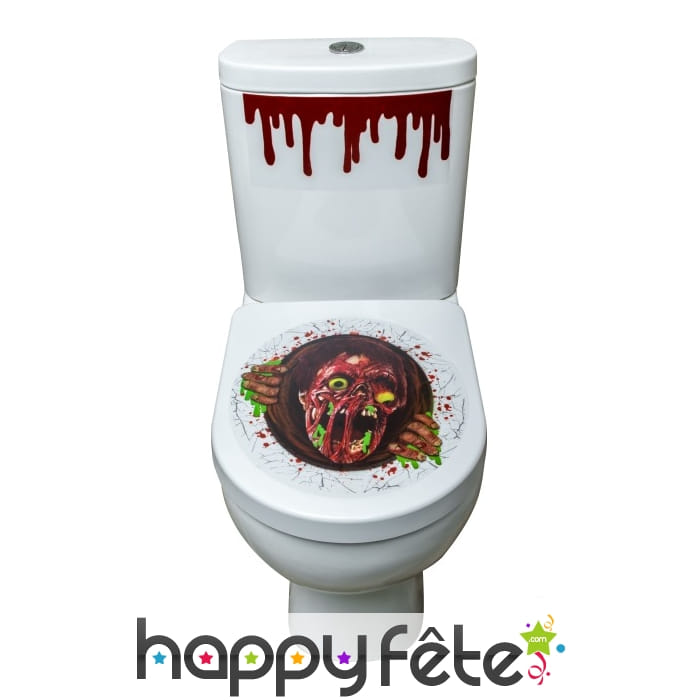 Stickers de toilette zombie
