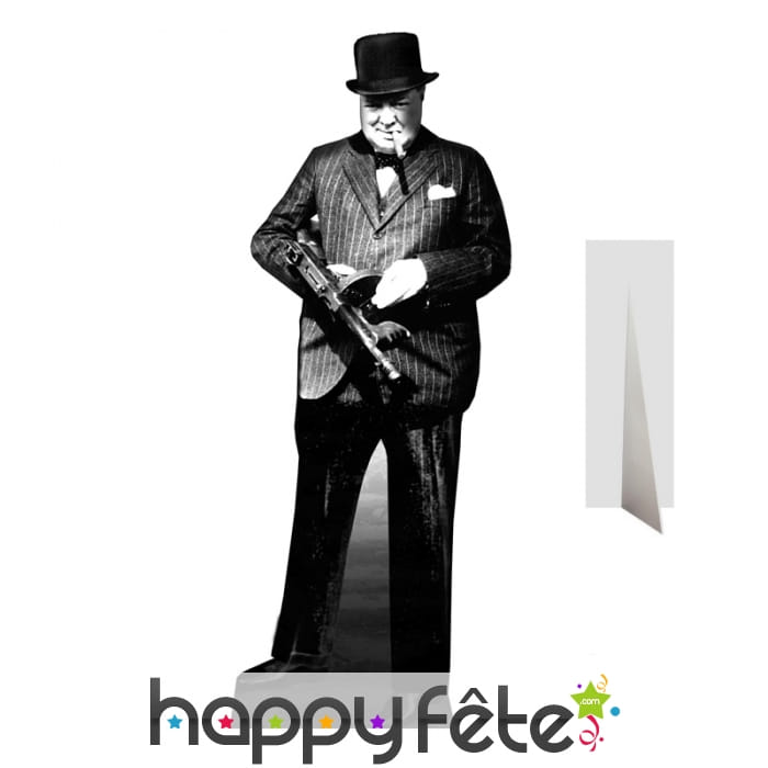 Silhouette de Winston Churchill en carton plat