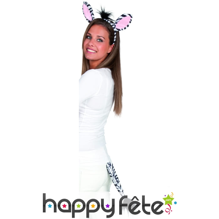 Set de zèbre. Serre tète, queue