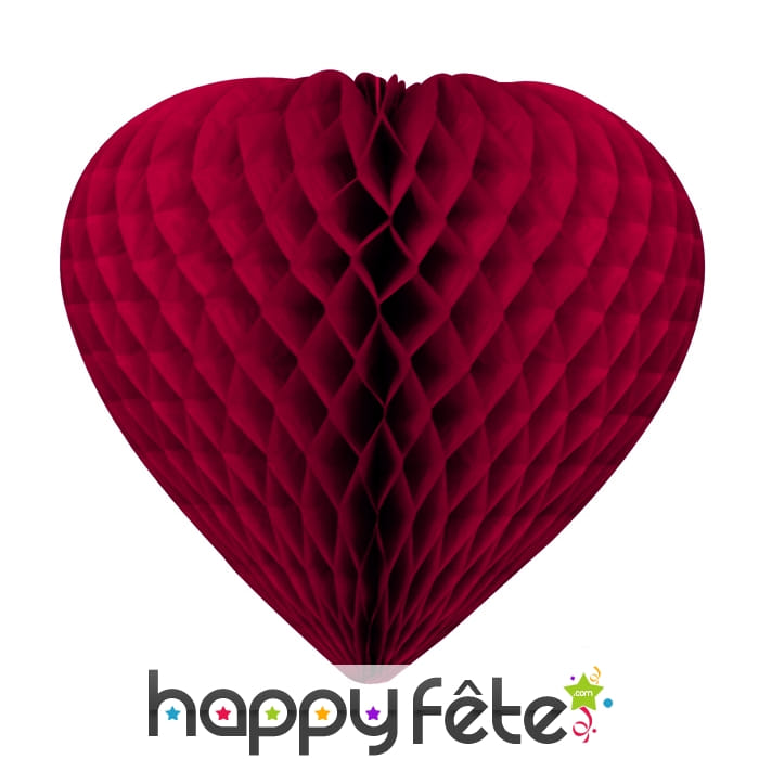 Suspension en coeur bordeaux