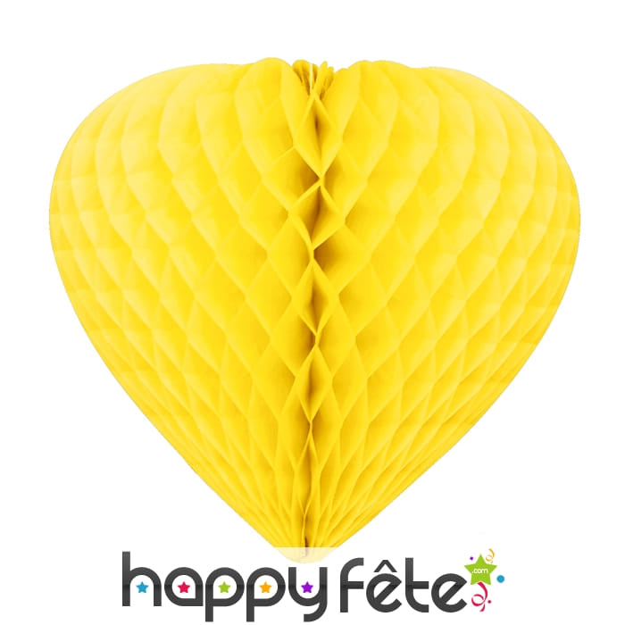 Suspension en coeur jaune