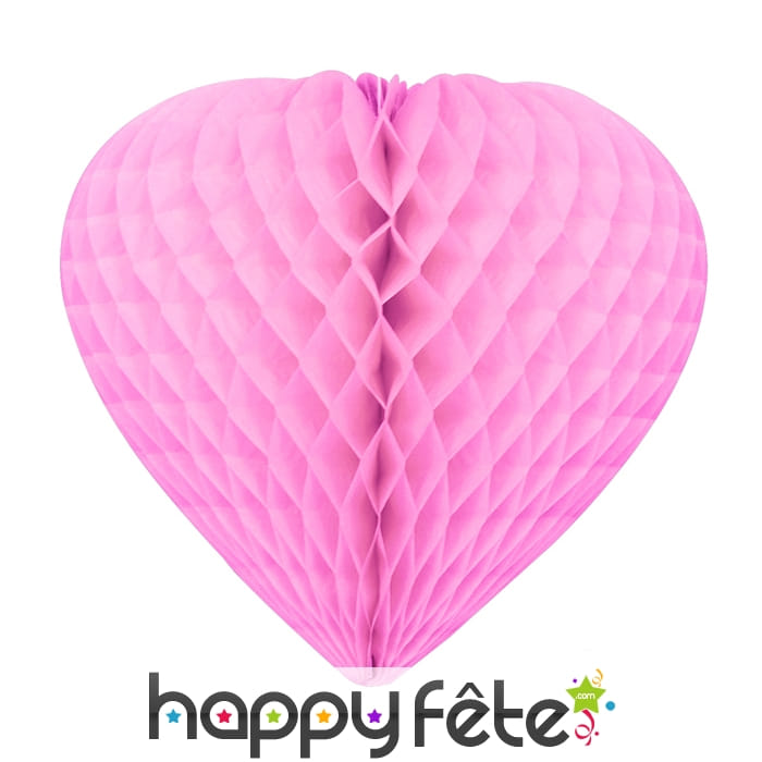 Suspension en coeur rose