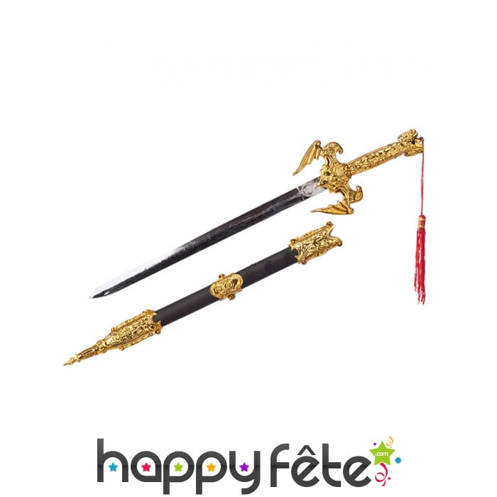 Sabre et fourreau de Ninja couleur or 50cm
