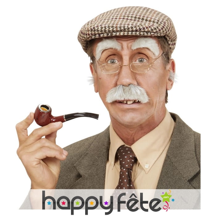 Sourcils et moustache de vieillard