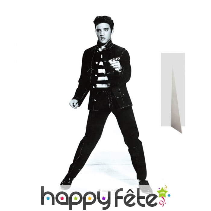 Silhouette Elvis Presley rock noir et blanc