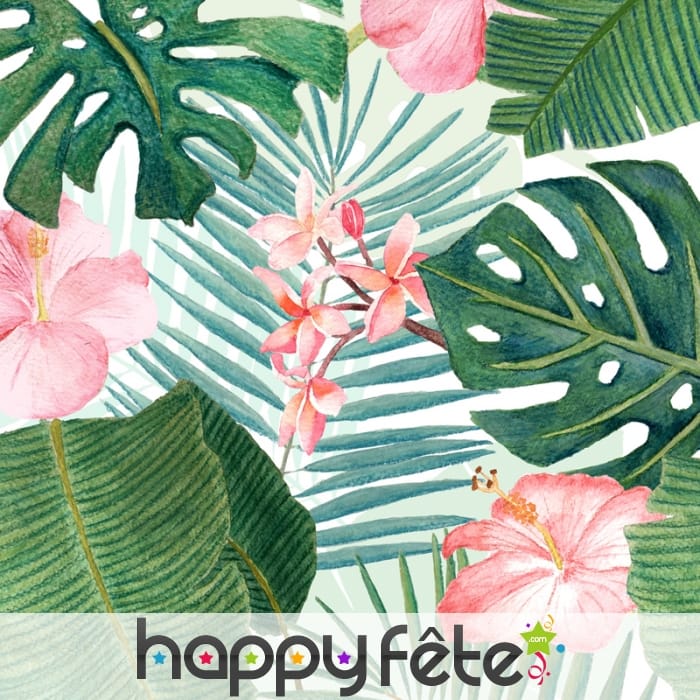 Serviettes fleurs d'hibiscus rose