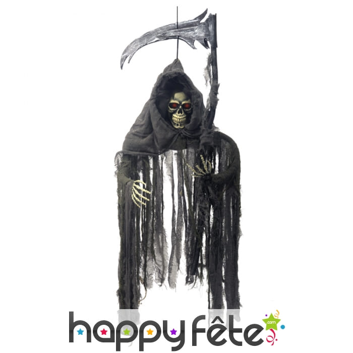 Spectre faucheuse yeux lumineux à suspendre