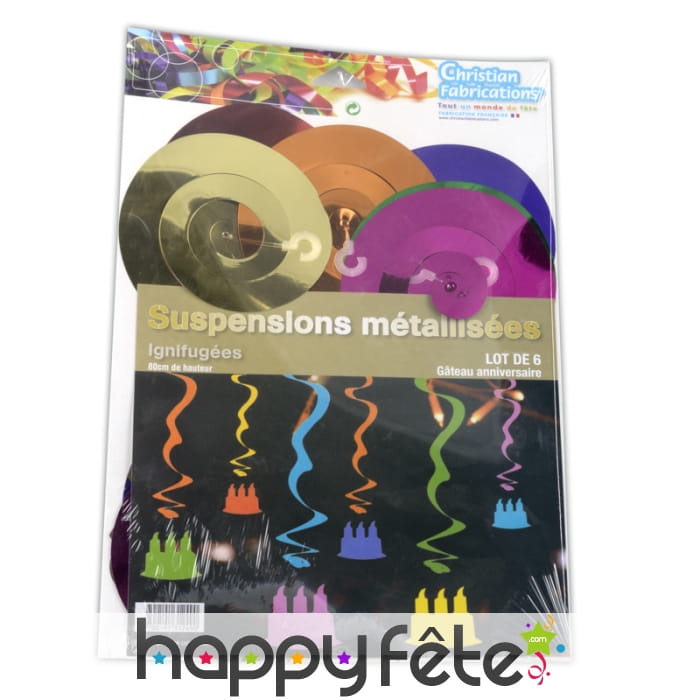 Suspensions gâteau d'anniversaire