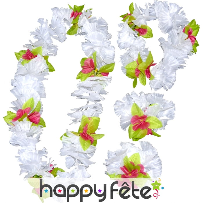 Set hawaïen fleuri luxe