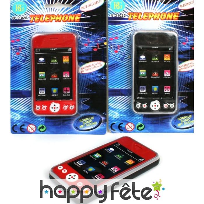 Smartphone jouet - 2 couleurs assortis
