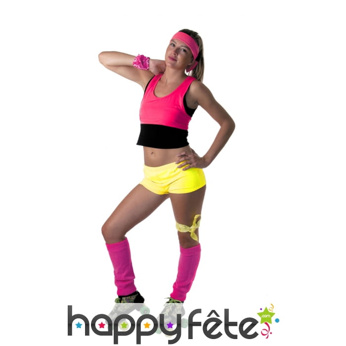 Shorty jaune fluo pour femme