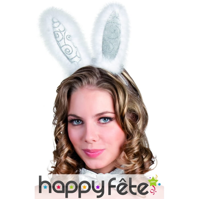 Set lapinou paillettés argent