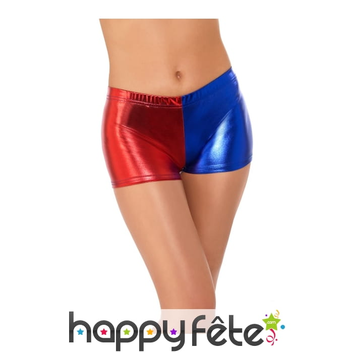 Short moulant arlequin bicolore effet mouillé