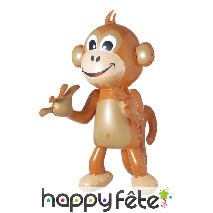 Singe marron à gonfler 50cm