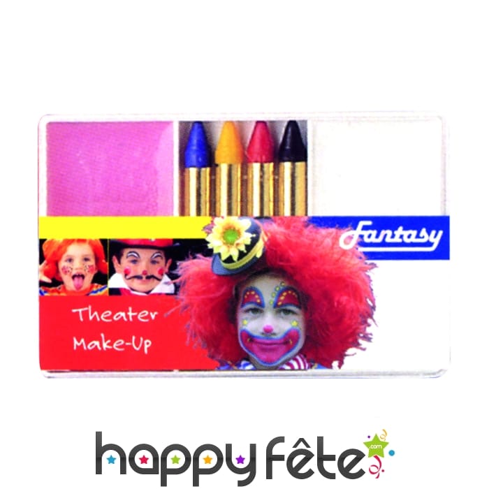 Set maquillage clown blanc