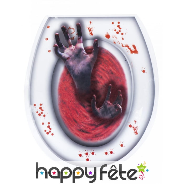 Sticker mains de mort vivant pour WC de 28x32 cm