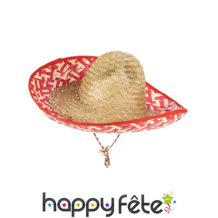 Sombrero Mexicain en paille tressée