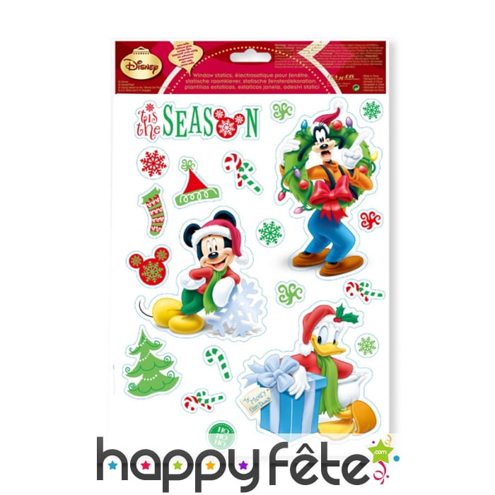 Stickers Mickey électrostatiques, Noël