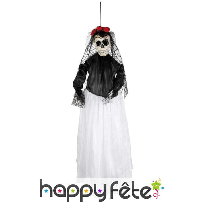 Squelette mariée jour des morts à suspendre