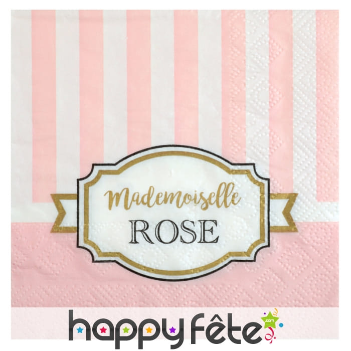 Serviettes Mademoiselle rose