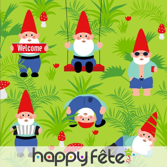 Serviettes nains de jardin, welcome