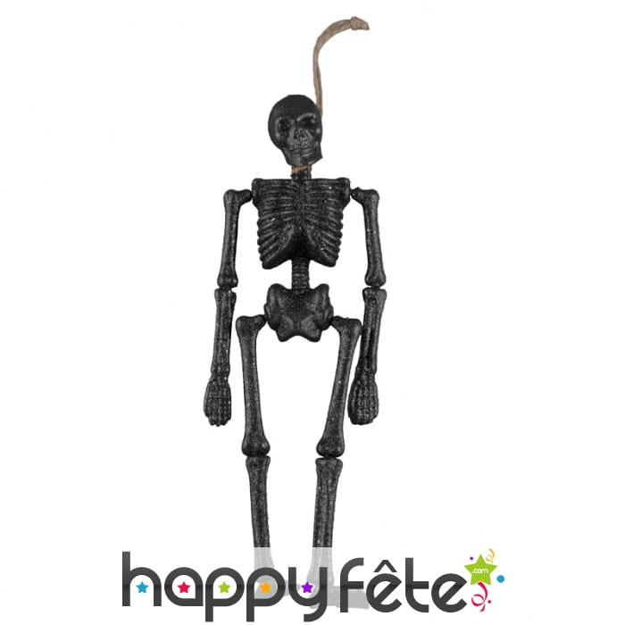 Squelette noir pailleté décoratif