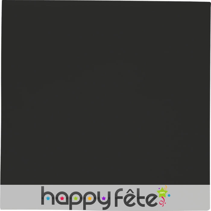 Serviettes noires unies, 2 plis de 33 x 33 cm