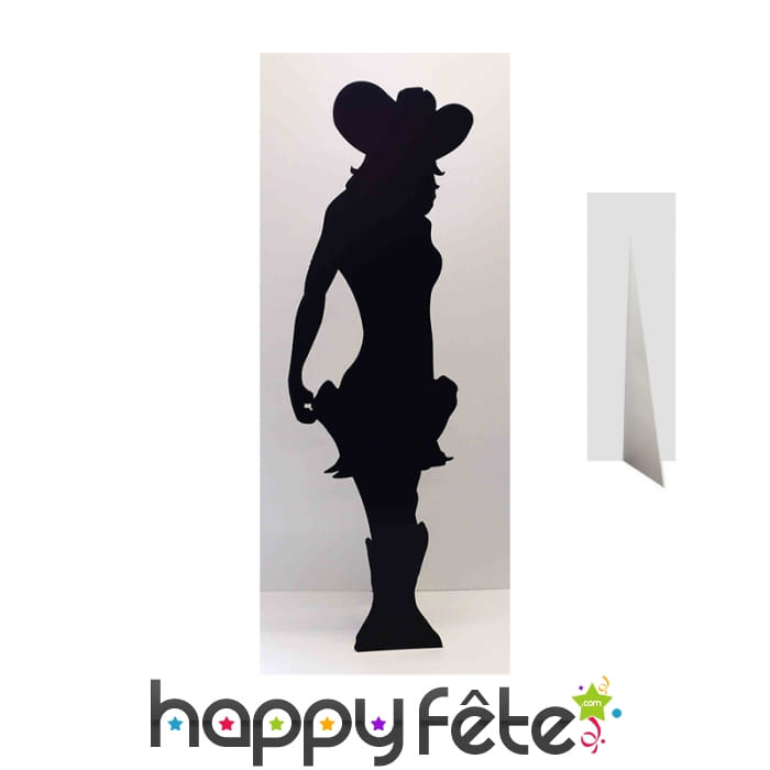 Silhouette ombre de Cowgirl taille réelle