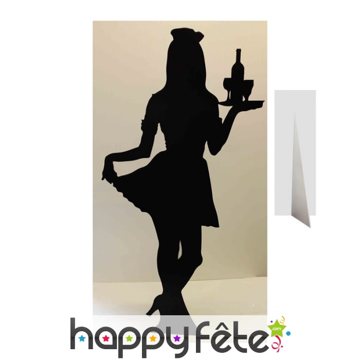 Silhouette ombre de serveuse taille réelle