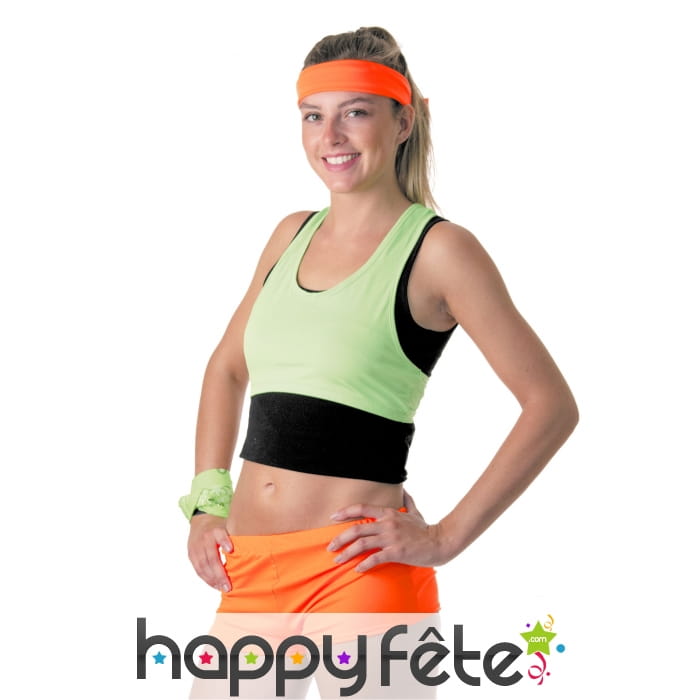 Shorty orange fluo pour femme
